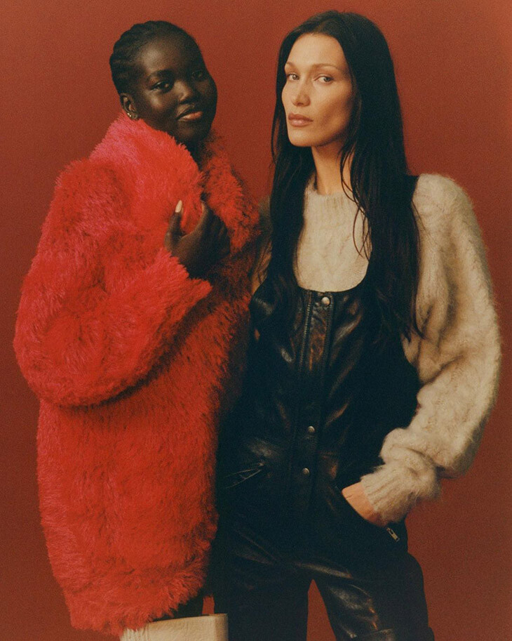 Bella Hadid featured in  the Isabel Marant advertisement for Autumn/Winter 2022