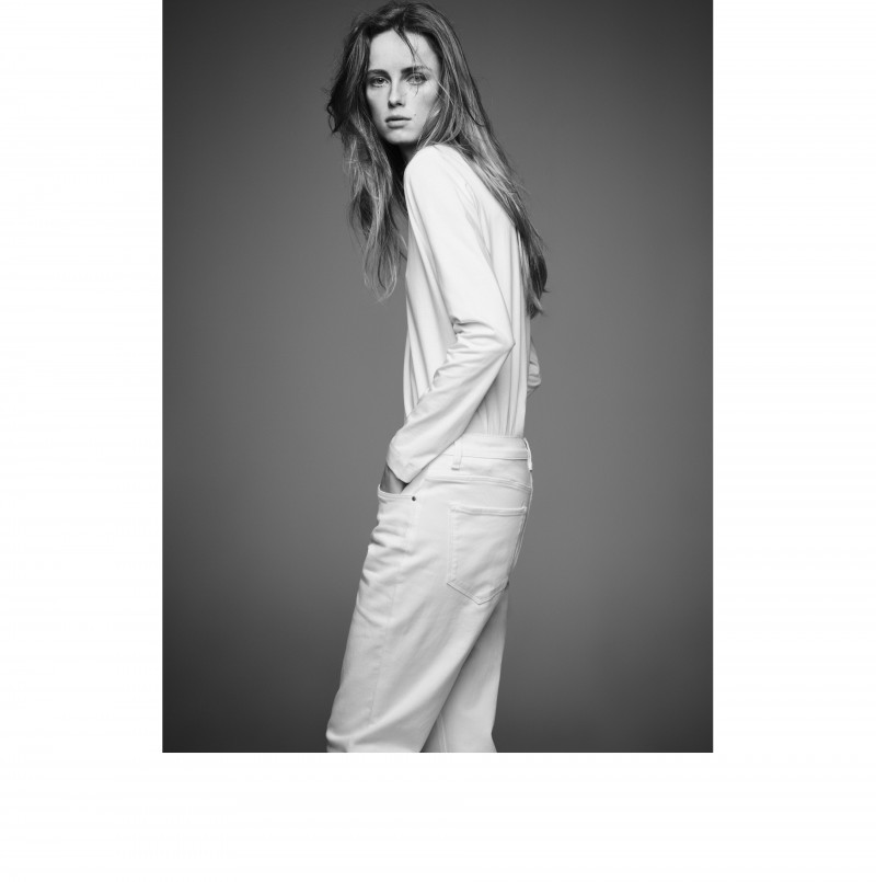 Rianne Van Rompaey featured in  the Massimo Dutti Icons advertisement for Spring/Summer 2022