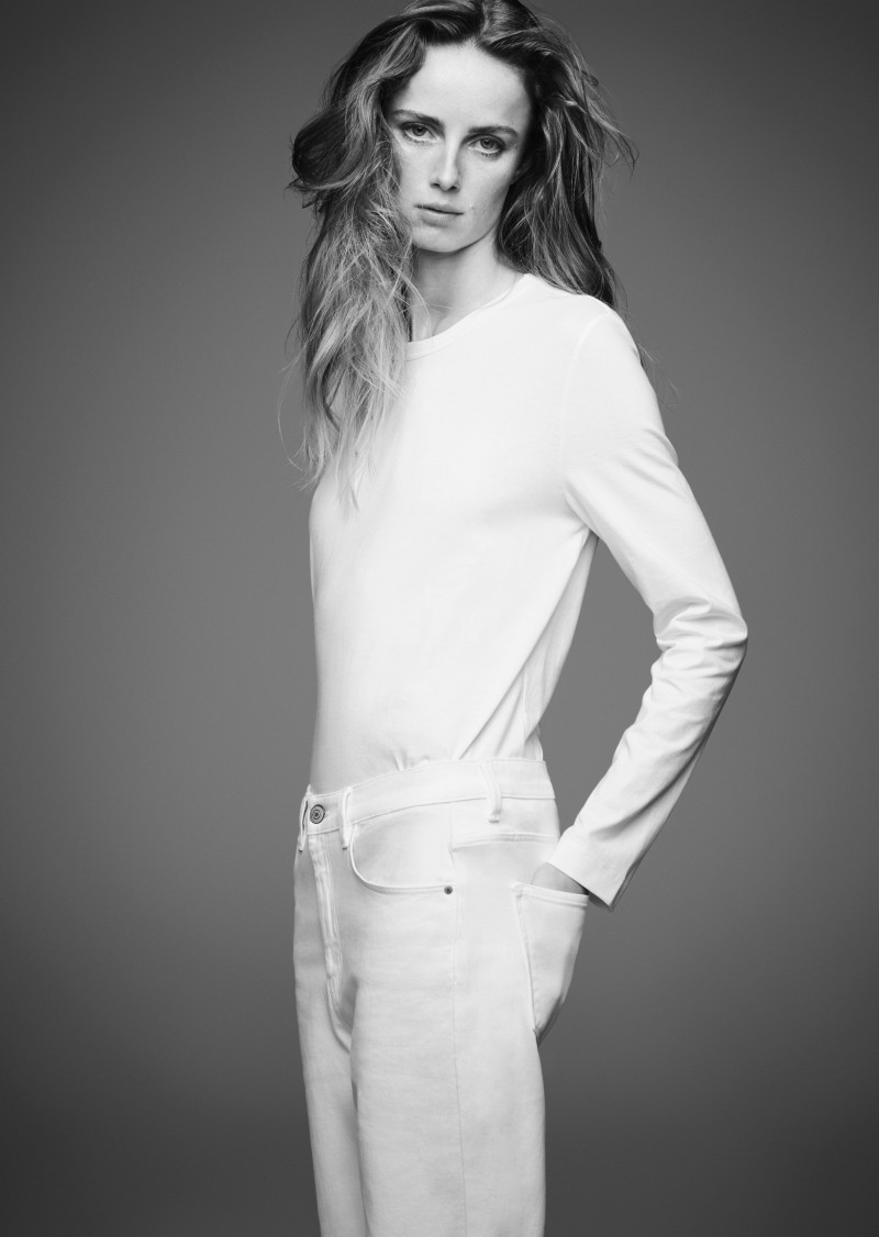 Rianne Van Rompaey featured in  the Massimo Dutti Icons advertisement for Spring/Summer 2022