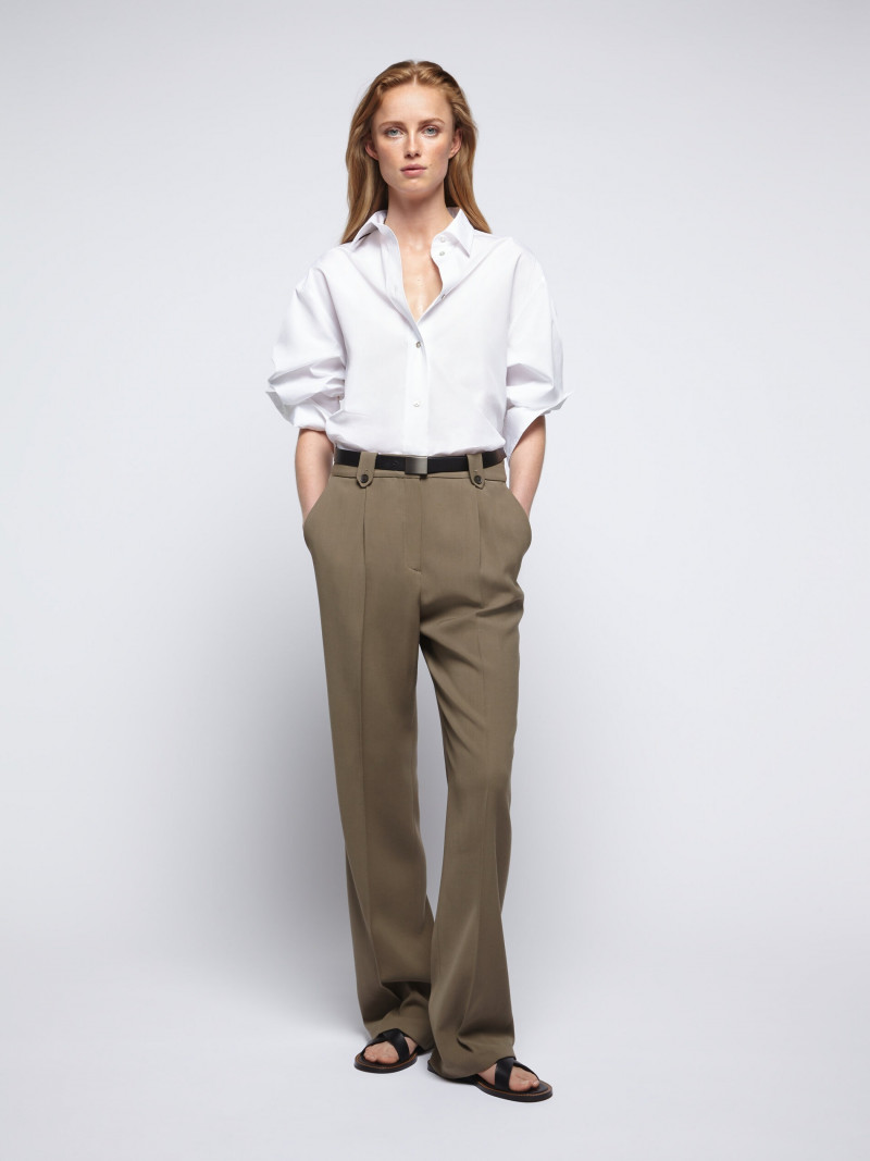 Rianne Van Rompaey featured in  the Massimo Dutti catalogue for Spring/Summer 2022