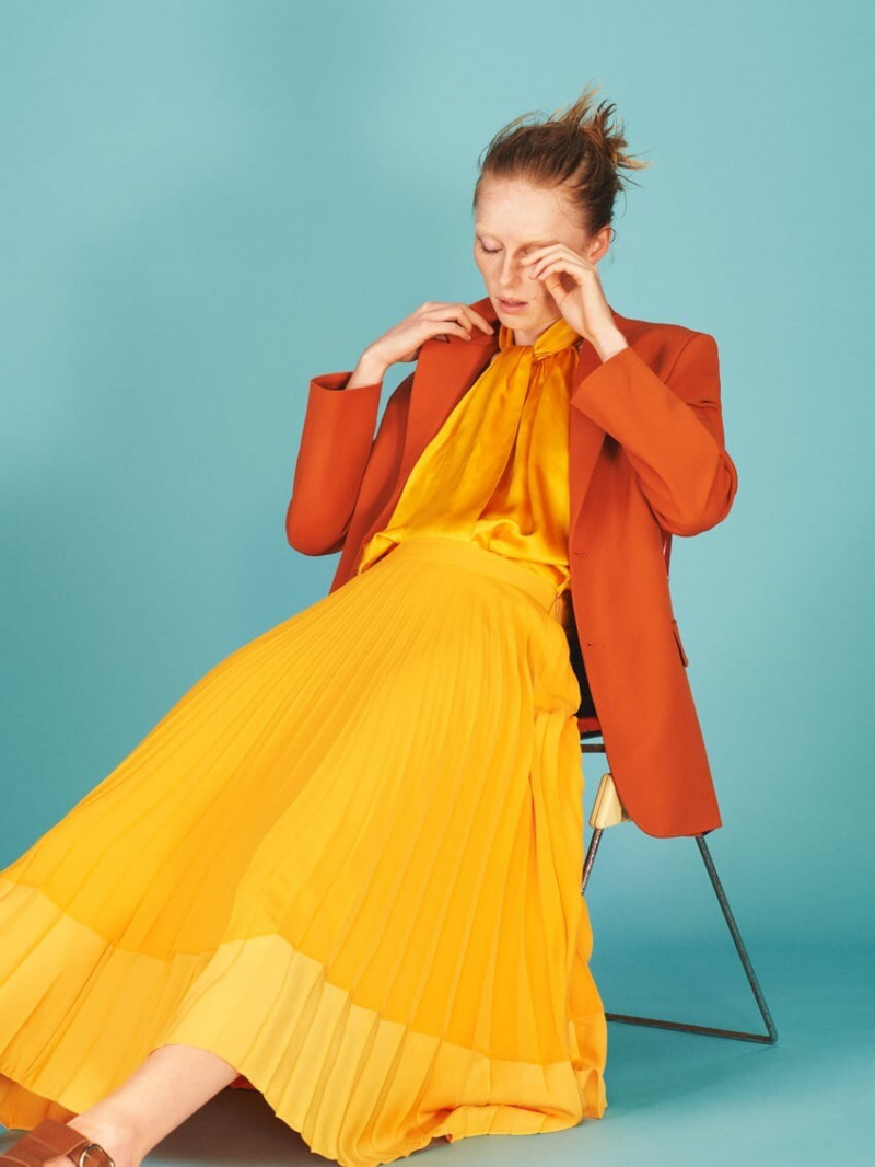 Rianne Van Rompaey featured in  the Zara lookbook for Spring/Summer 2022