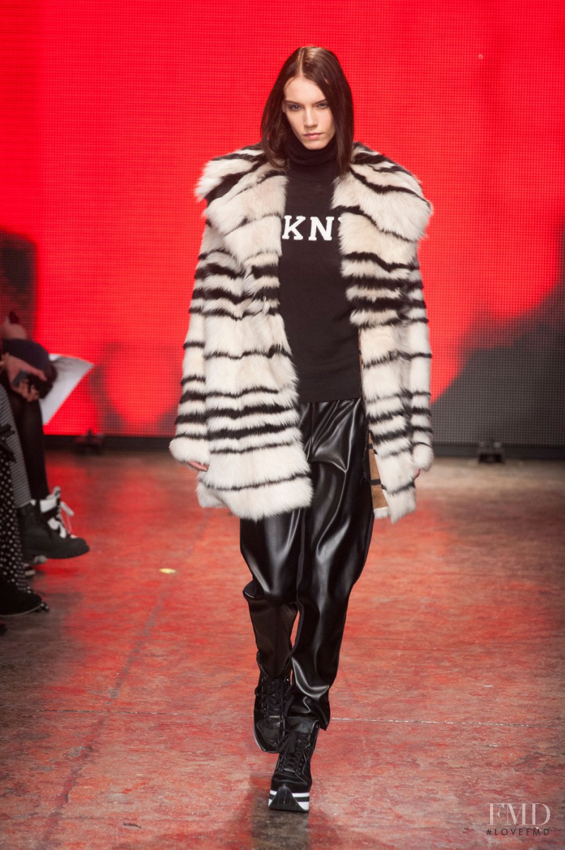 Megan Thompson featured in  the DKNY fashion show for Autumn/Winter 2014