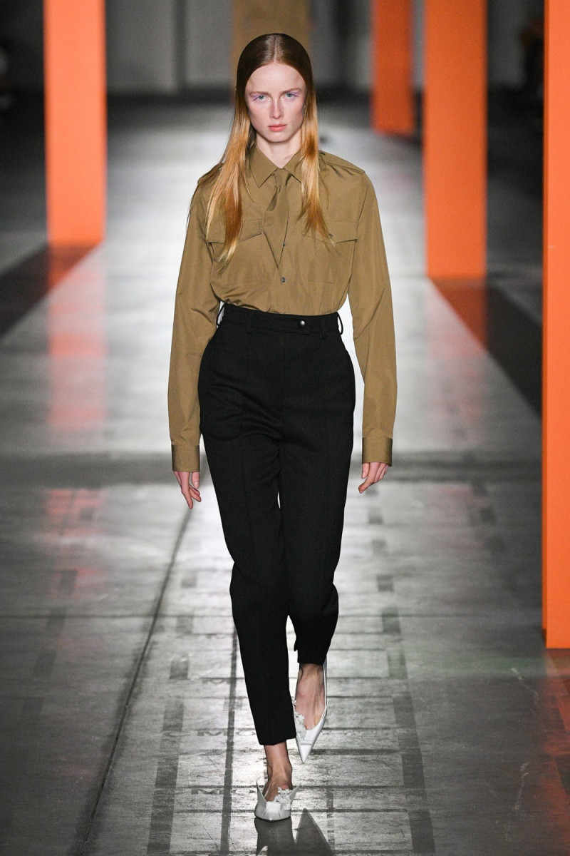 Rianne Van Rompaey featured in  the Prada fashion show for Autumn/Winter 2023