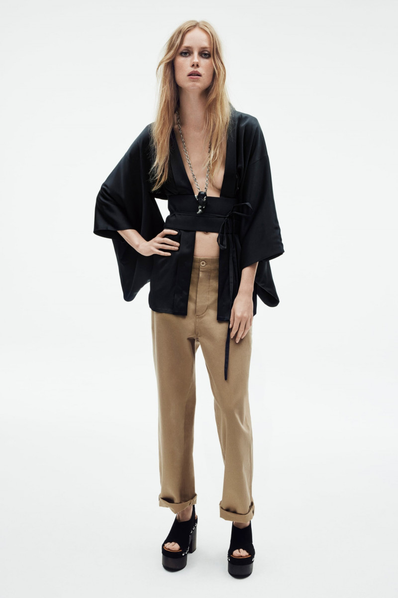 Rianne Van Rompaey featured in  the Zara catalogue for Fall 2023