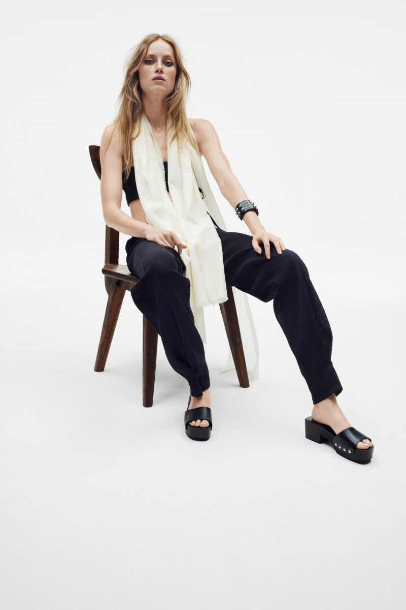 Rianne Van Rompaey featured in  the Zara catalogue for Fall 2023