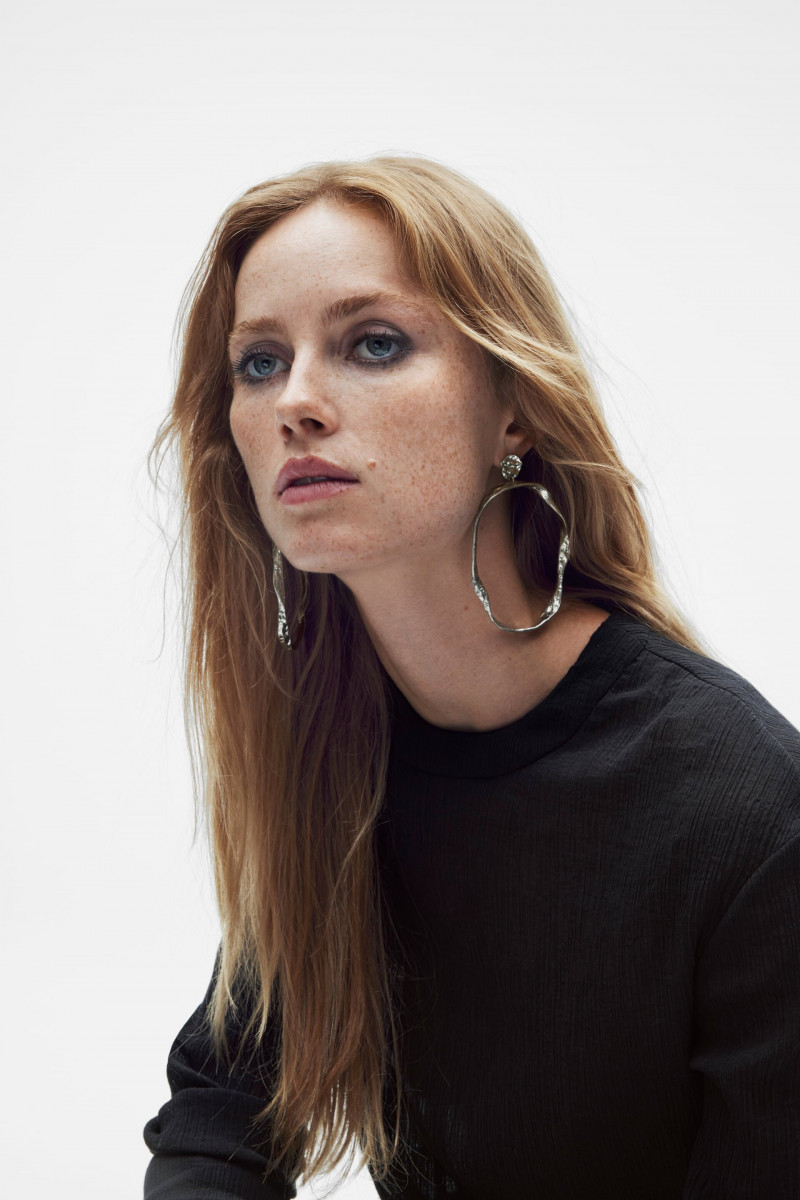 Rianne Van Rompaey featured in  the Zara catalogue for Fall 2023