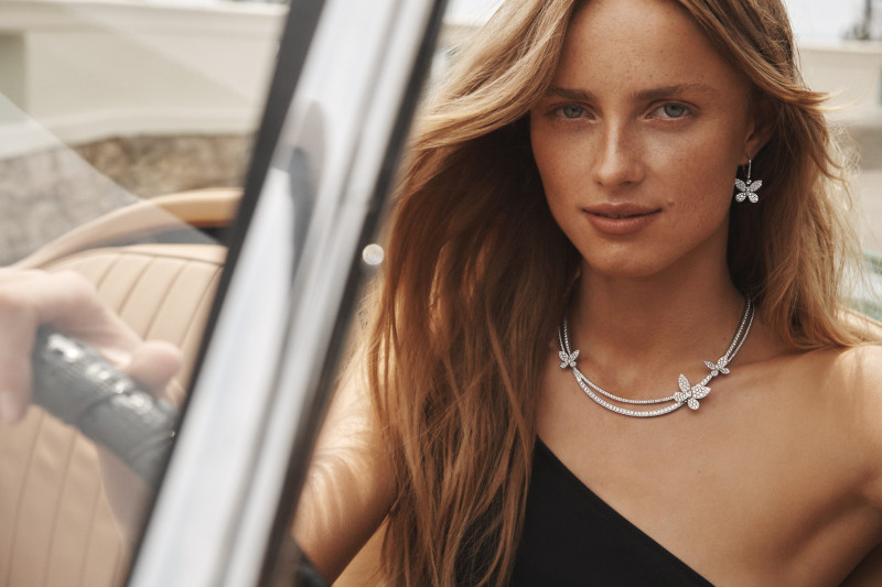 Rianne Van Rompaey featured in  the Graff Diamonds advertisement for Fall 2023