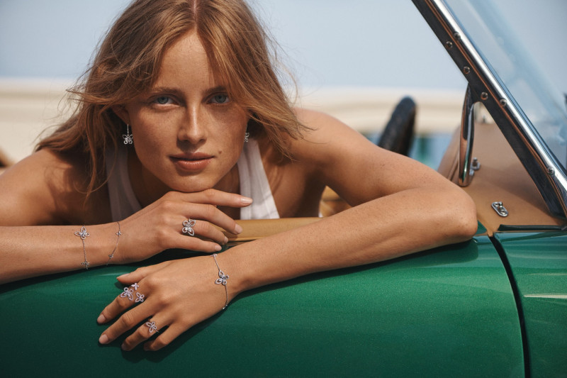 Rianne Van Rompaey featured in  the Graff Diamonds advertisement for Fall 2023