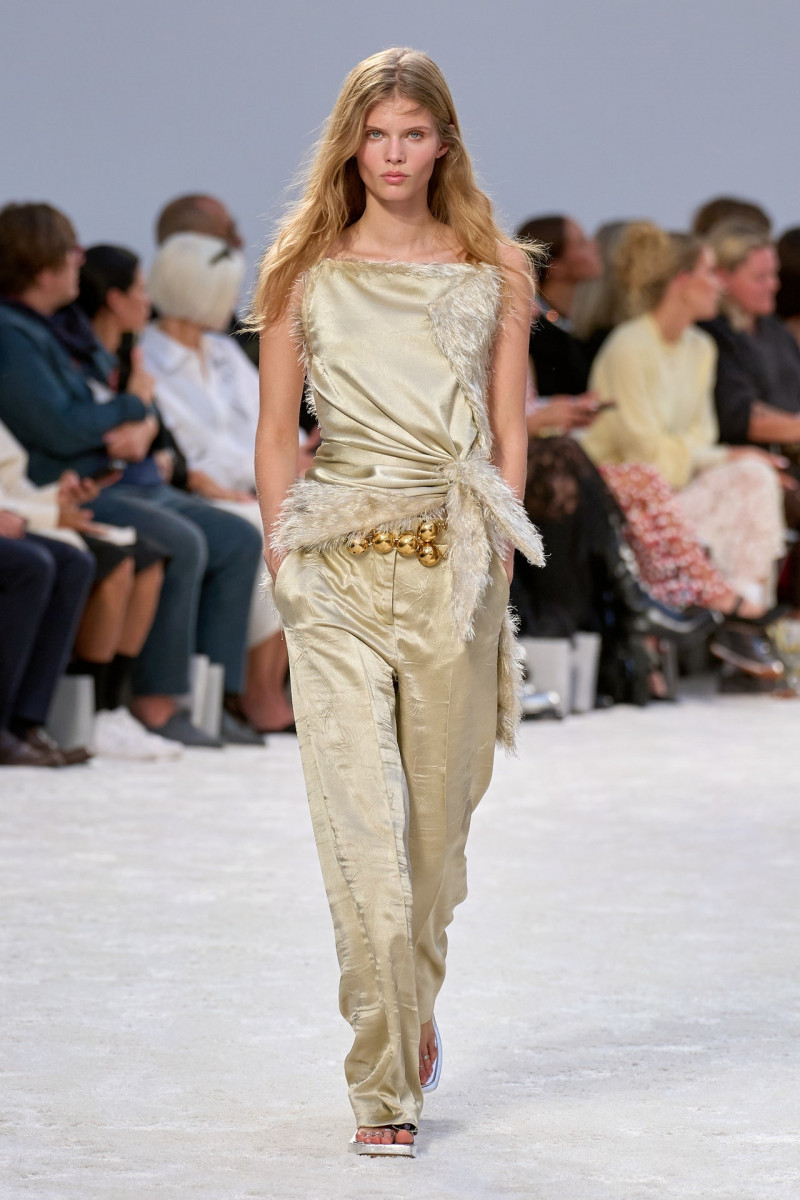 Ida Heiner featured in  the Paco Rabanne fashion show for Spring/Summer 2024