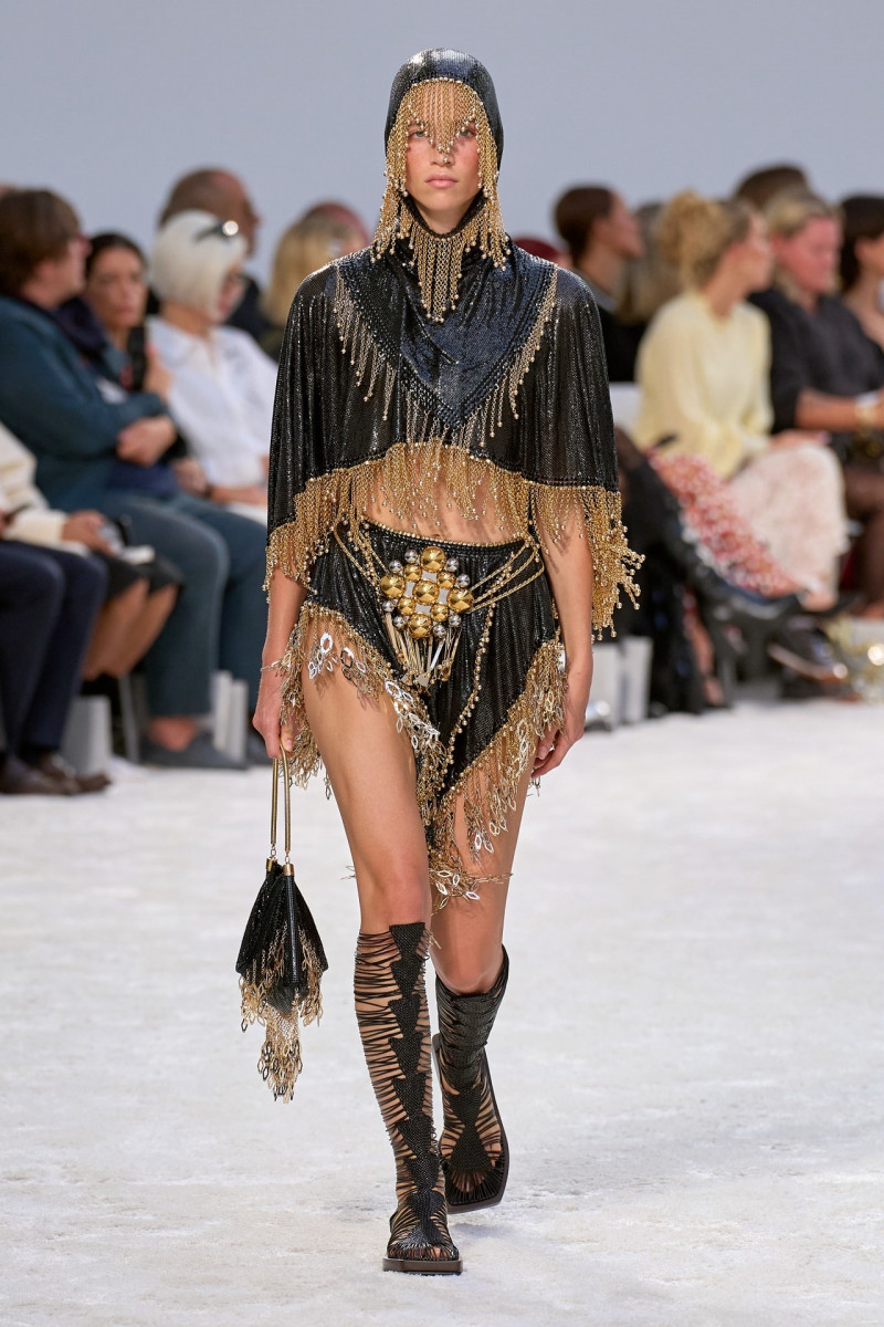 Rebecca Leigh Longendyke featured in  the Paco Rabanne fashion show for Spring/Summer 2024