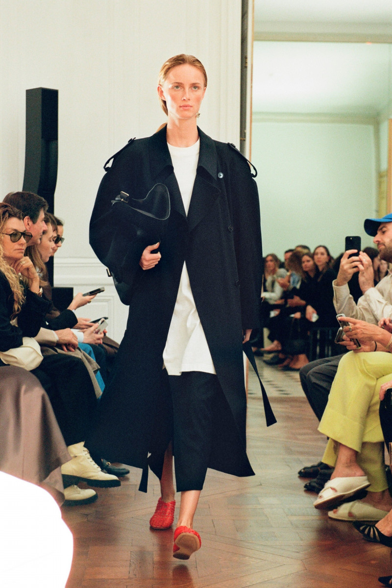 Rianne Van Rompaey featured in  the The Row fashion show for Pre-Fall 2024