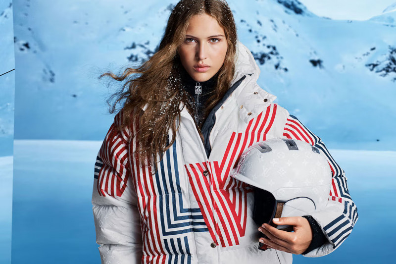 Angelina Kendall featured in  the Louis Vuitton LV Ski Collection advertisement for Winter 2023