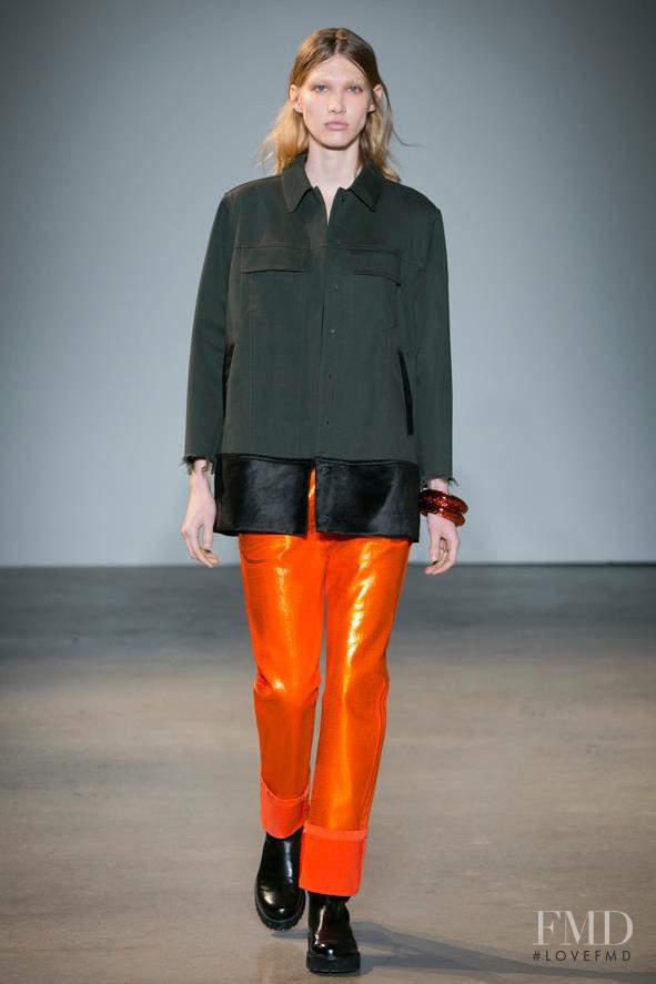 Irina Nikolaeva featured in  the MM6 Maison Martin Margiela fashion show for Autumn/Winter 2014