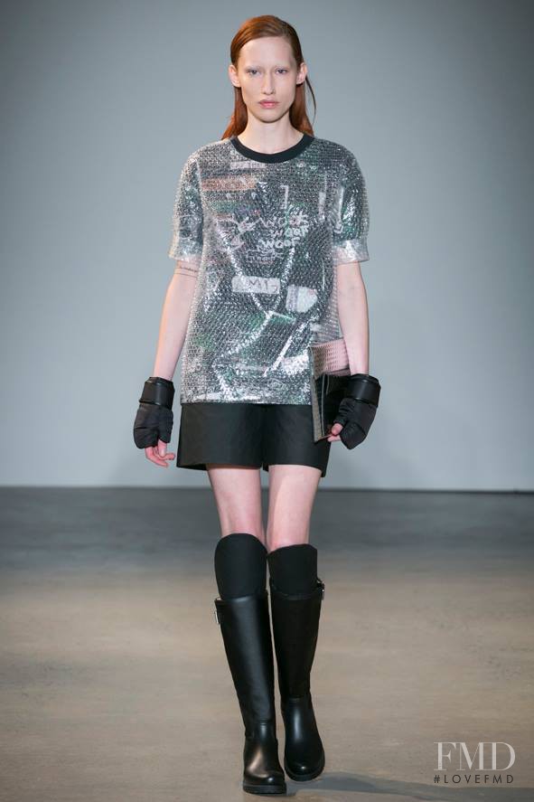 Marina Krtinic featured in  the MM6 Maison Martin Margiela fashion show for Autumn/Winter 2014