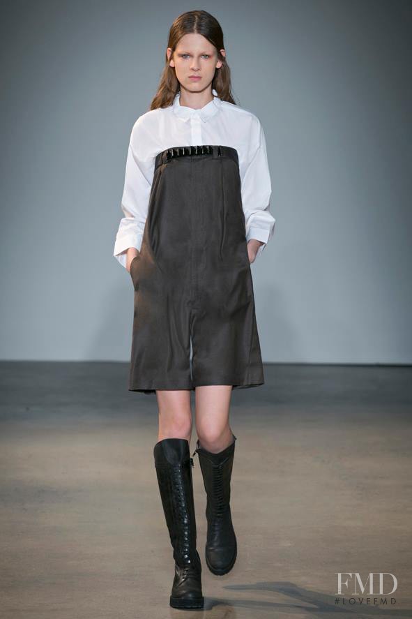 Joanna Tatarka featured in  the MM6 Maison Martin Margiela fashion show for Autumn/Winter 2014