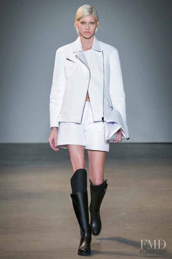 Devon Windsor featured in  the MM6 Maison Martin Margiela fashion show for Autumn/Winter 2014