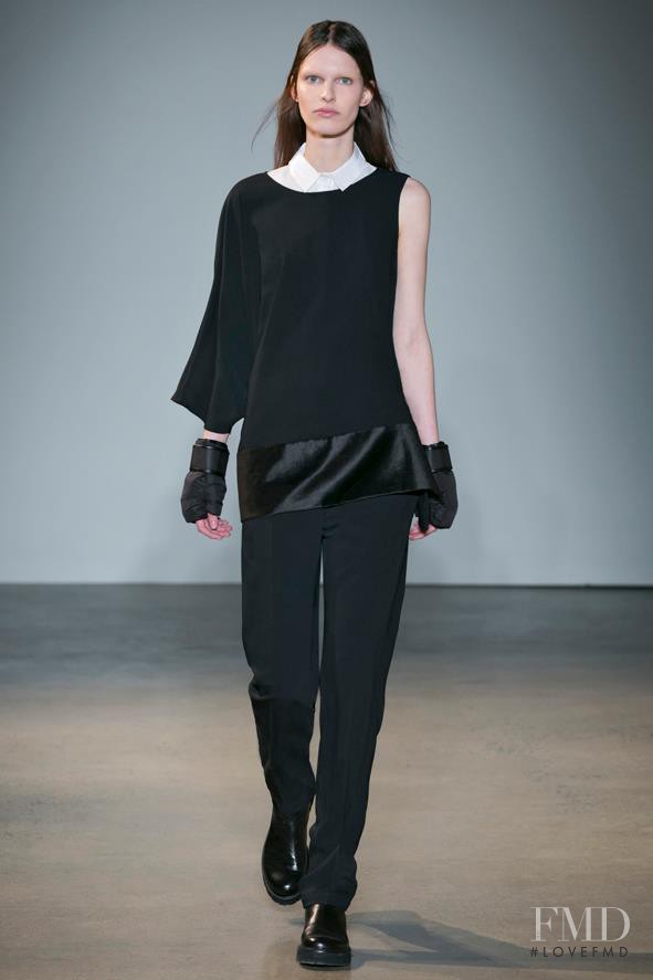 Lisa Verberght featured in  the MM6 Maison Martin Margiela fashion show for Autumn/Winter 2014