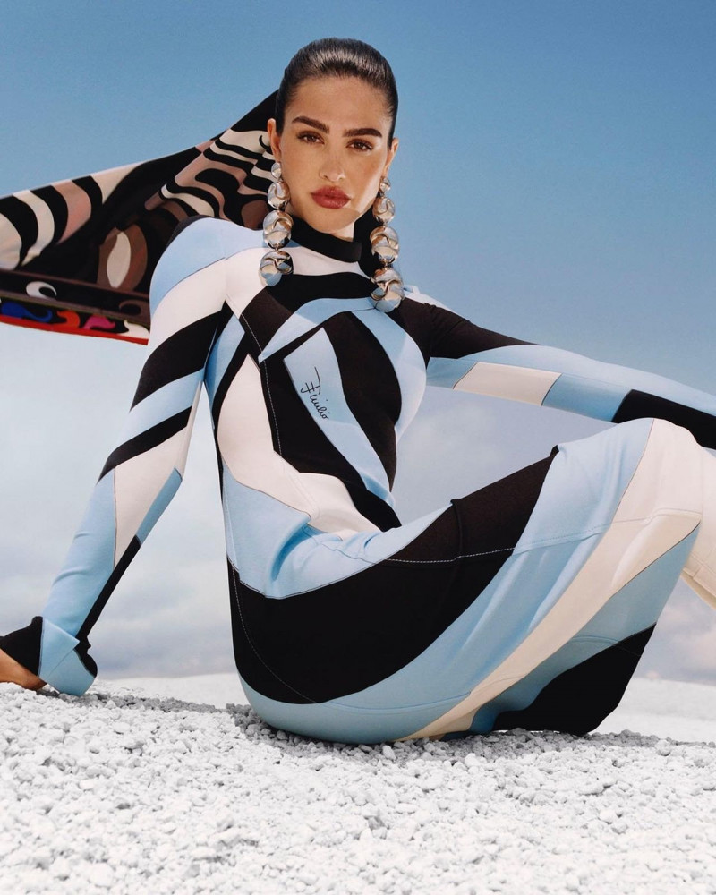 Amelia Gray Hamlin featured in  the Pucci advertisement for Autumn/Winter 2023