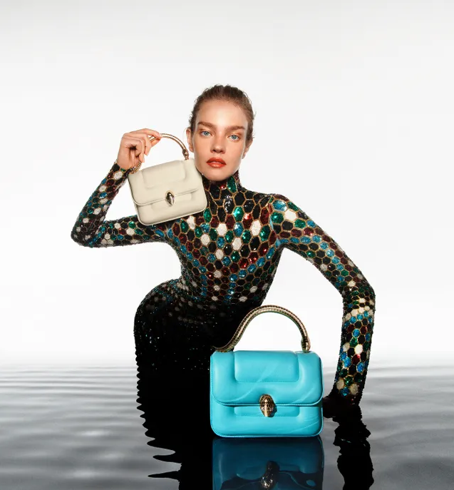 Natalia Vodianova featured in  the Bulgari advertisement for Spring/Summer 2021