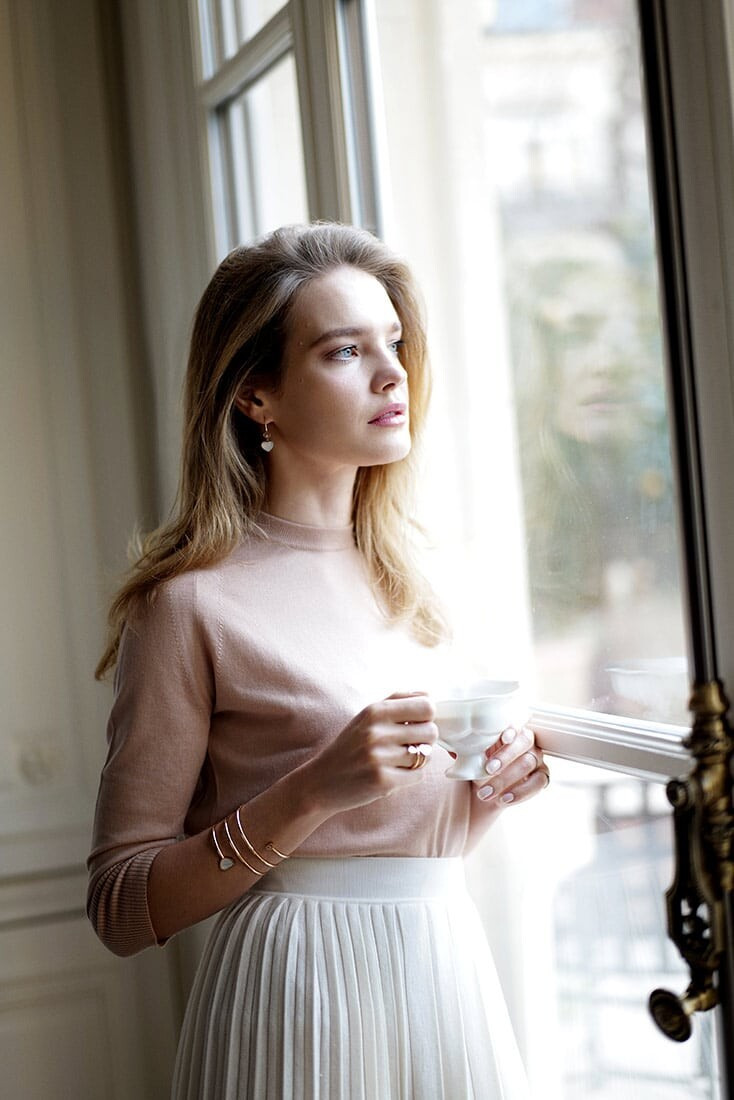 Natalia Vodianova featured in  the Chopard Happy Hearts advertisement for Spring/Summer 2021