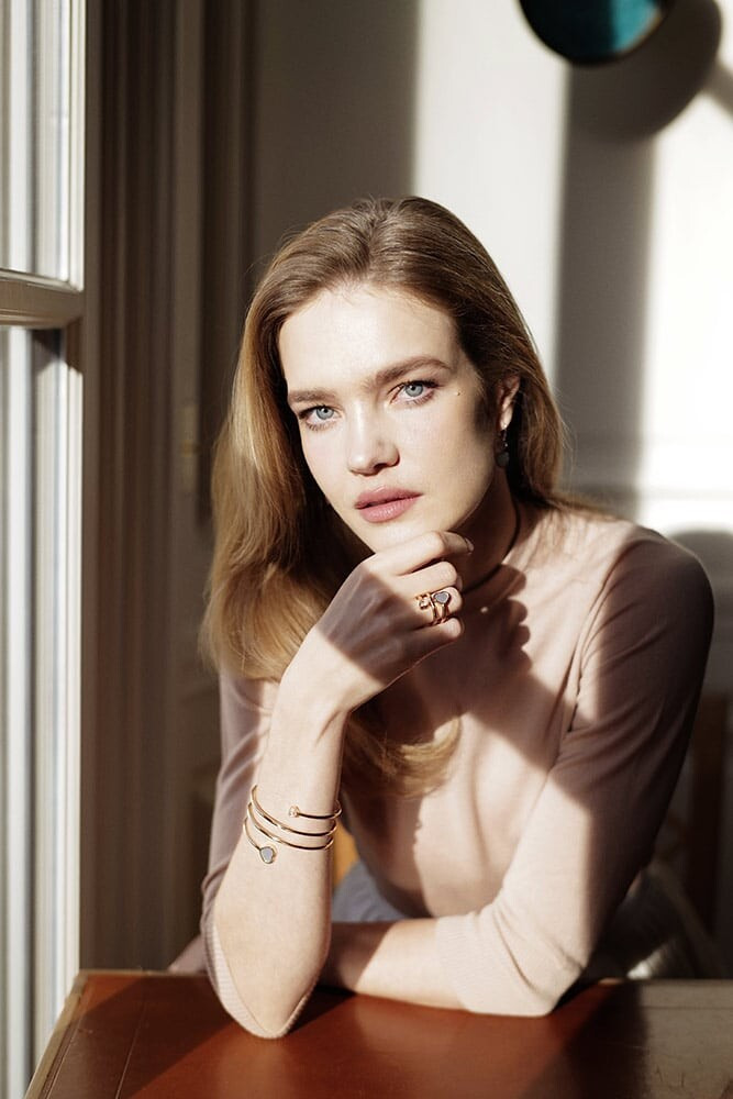 Natalia Vodianova featured in  the Chopard Happy Hearts advertisement for Spring/Summer 2021