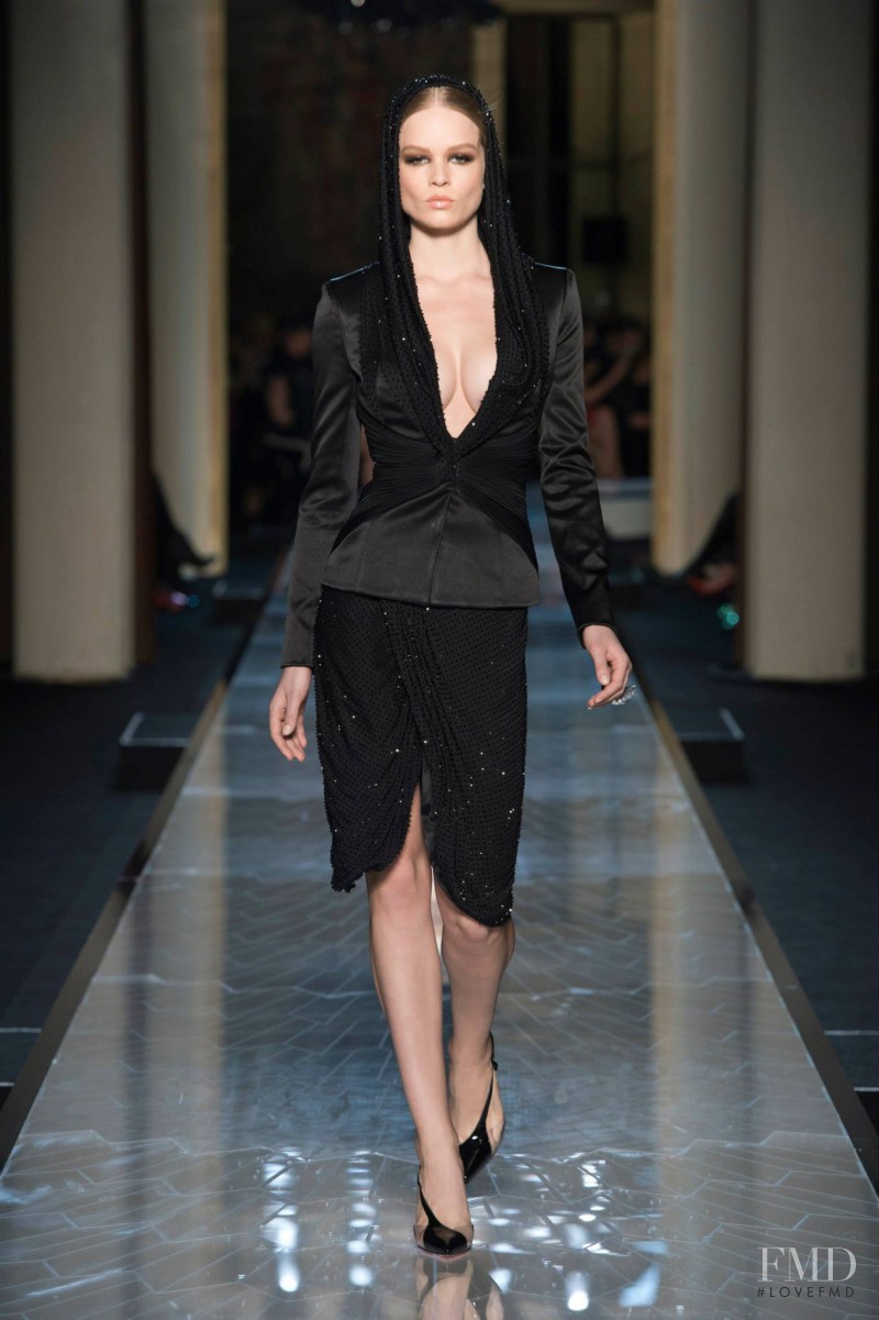 Anna Ewers featured in  the Atelier Versace fashion show for Spring/Summer 2014