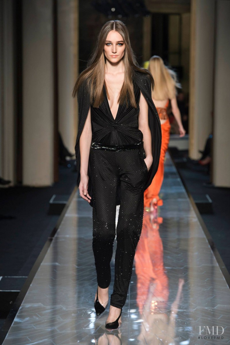 Joséphine Le Tutour featured in  the Atelier Versace fashion show for Spring/Summer 2014