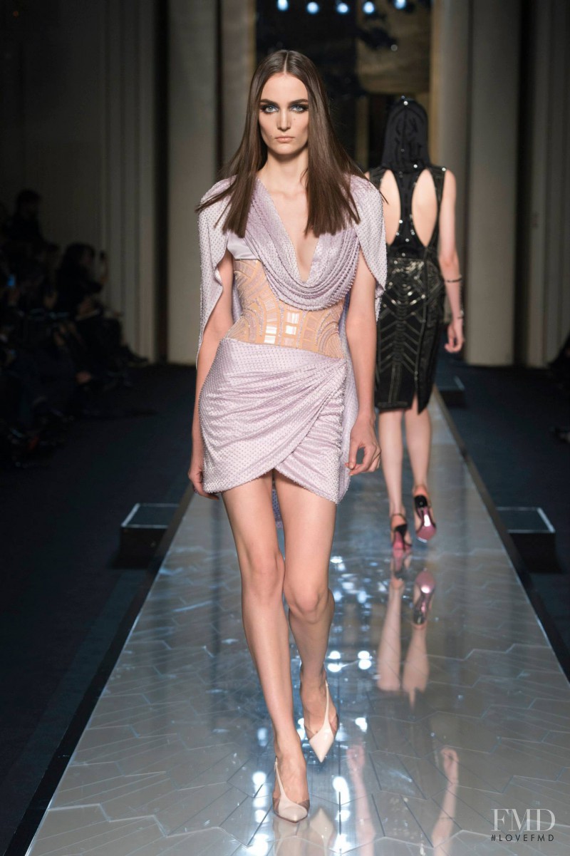 Zuzanna Bijoch featured in  the Atelier Versace fashion show for Spring/Summer 2014