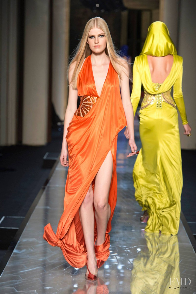 Louise Parker featured in  the Atelier Versace fashion show for Spring/Summer 2014