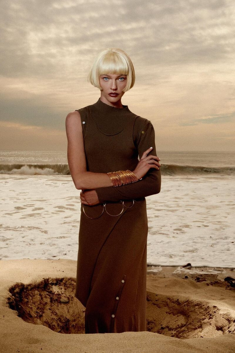 Sasha Pivovarova featured in  the Zara Make-Up advertisement for Spring/Summer 2023