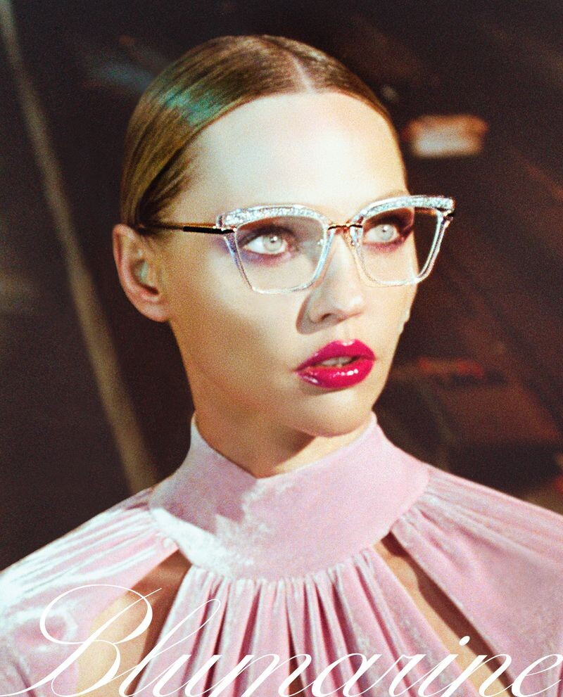 Sasha Pivovarova featured in  the Blumarine Eyewear advertisement for Autumn/Winter 2022