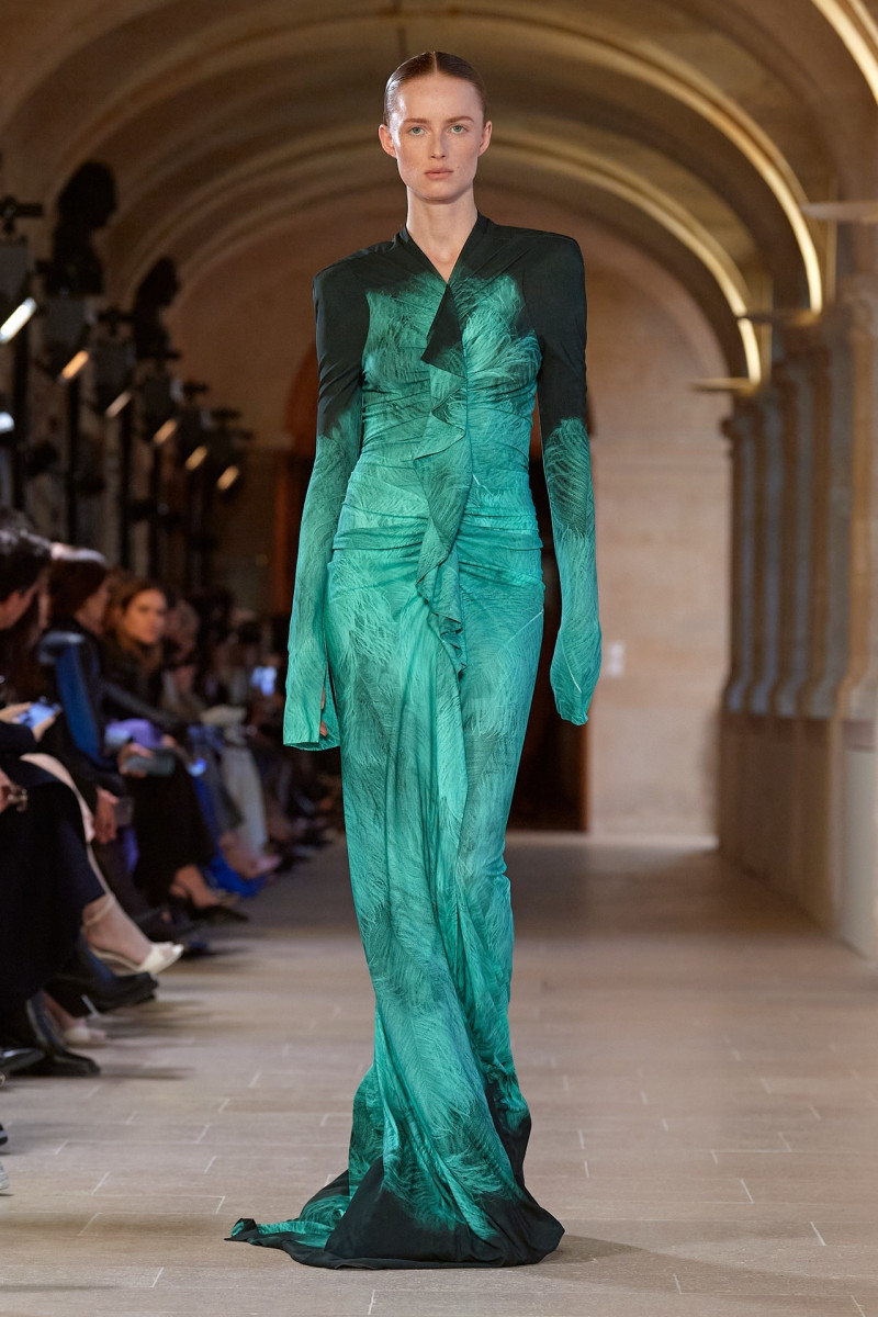 Rianne Van Rompaey featured in  the Victoria Beckham fashion show for Autumn/Winter 2023