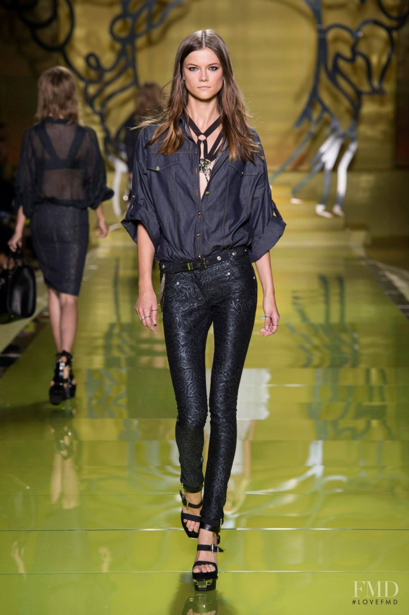 Kasia Struss featured in  the Versace fashion show for Spring/Summer 2014