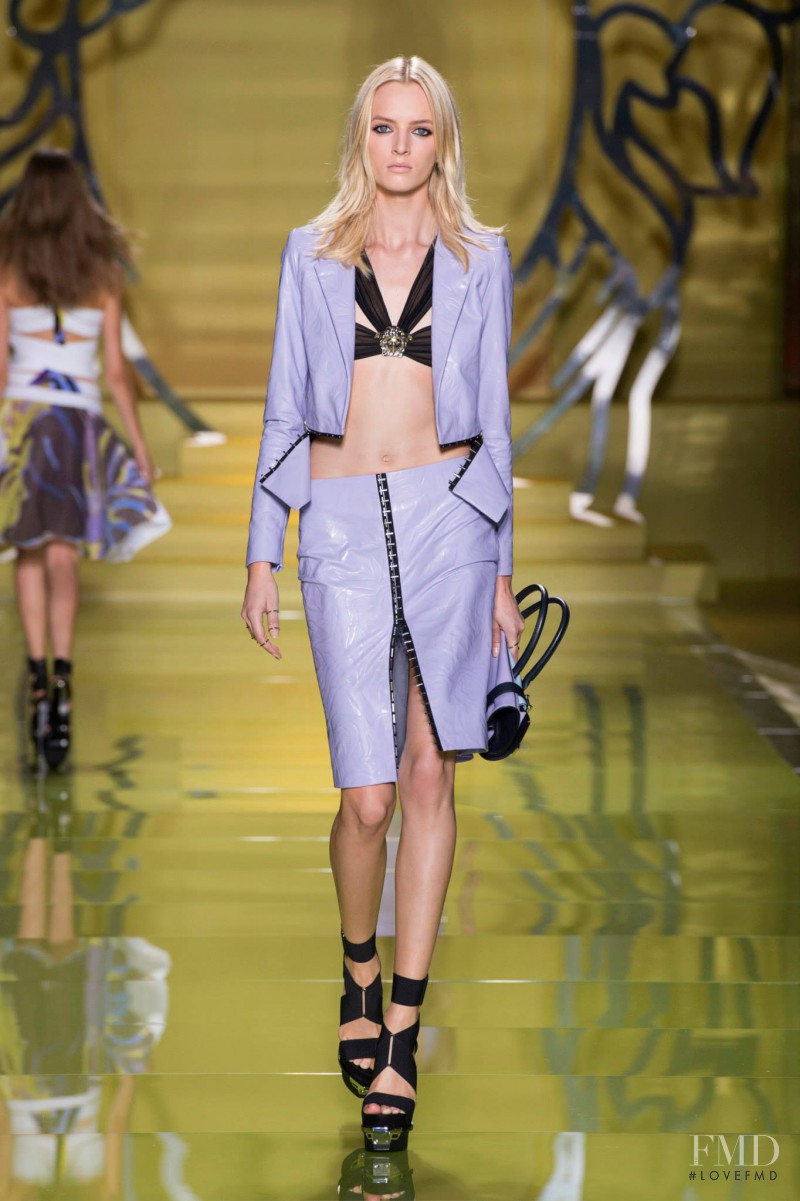 Daria Strokous featured in  the Versace fashion show for Spring/Summer 2014