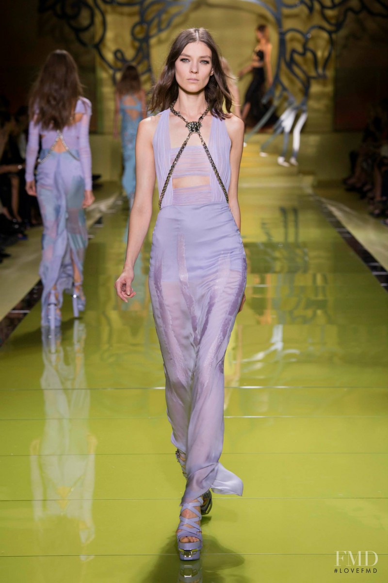 Kati Nescher featured in  the Versace fashion show for Spring/Summer 2014