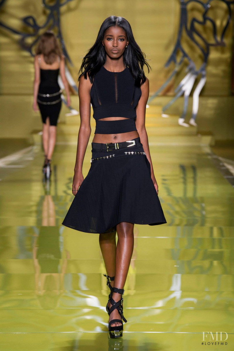 Senait Gidey featured in  the Versace fashion show for Spring/Summer 2014