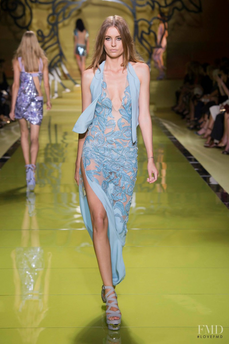 Nadja Bender featured in  the Versace fashion show for Spring/Summer 2014