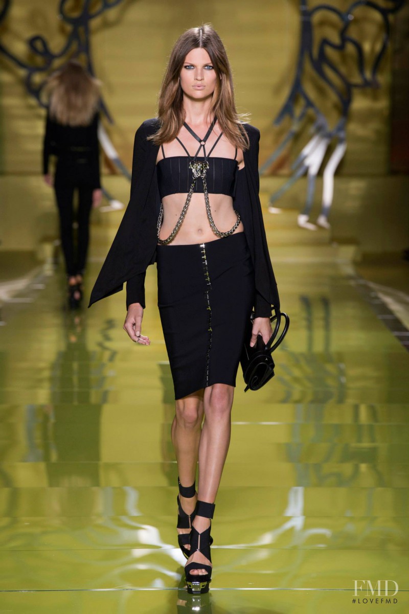Bette Franke featured in  the Versace fashion show for Spring/Summer 2014