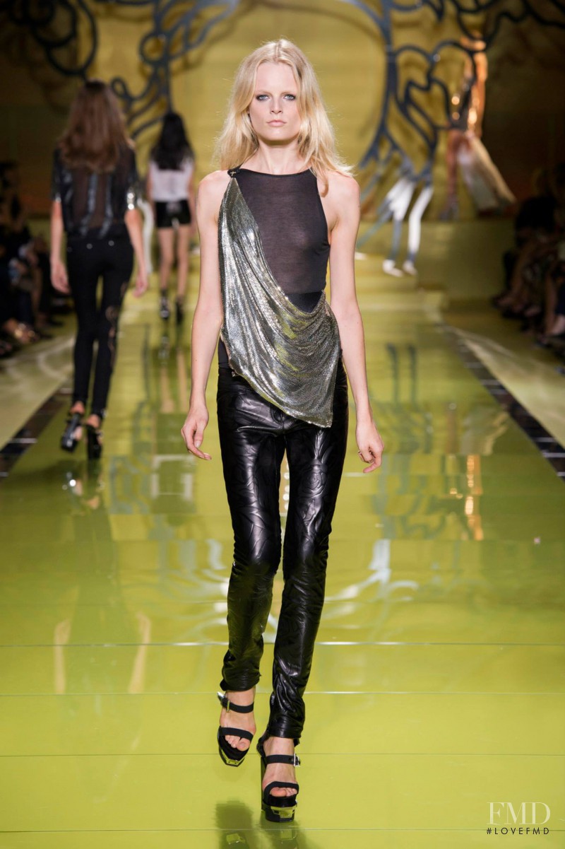 Hanne Gaby Odiele featured in  the Versace fashion show for Spring/Summer 2014