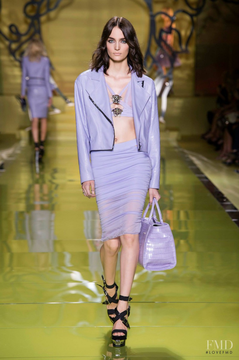 Zuzanna Bijoch featured in  the Versace fashion show for Spring/Summer 2014