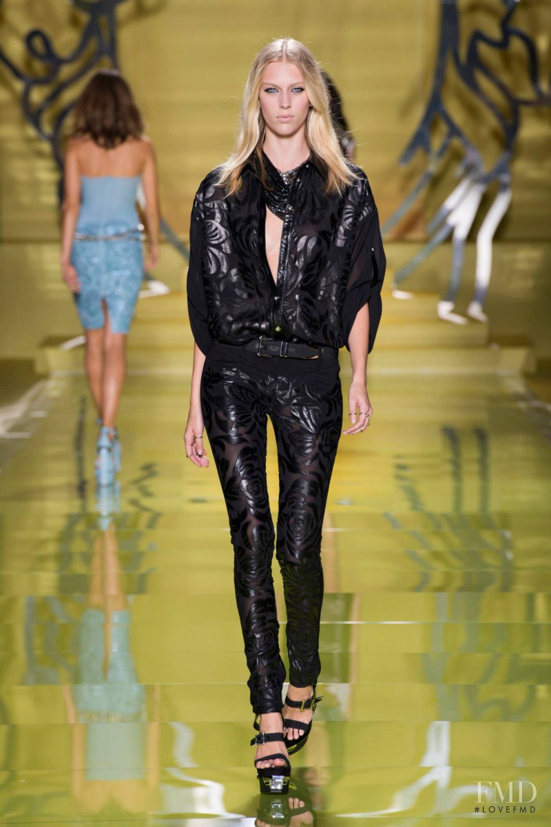Juliana Schurig featured in  the Versace fashion show for Spring/Summer 2014