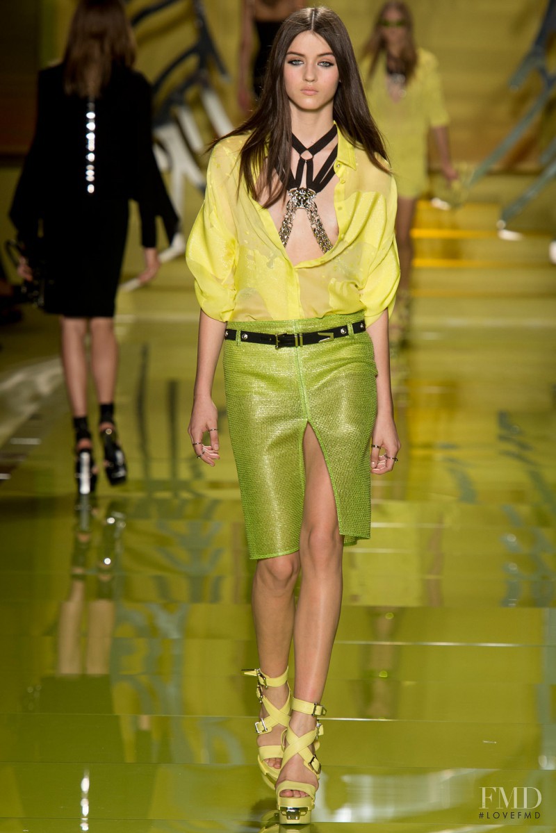 Gabby Westbrook-Patrick featured in  the Versace fashion show for Spring/Summer 2014
