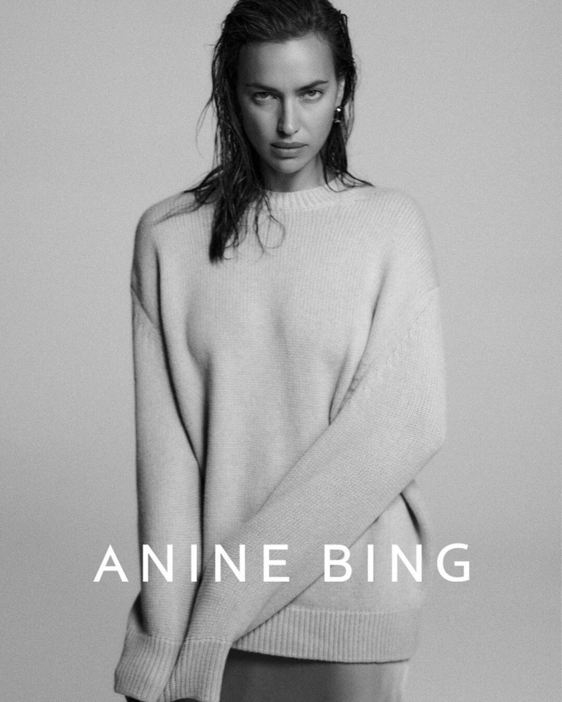 Irina Shayk featured in  the Anine Bing advertisement for Autumn/Winter 2022