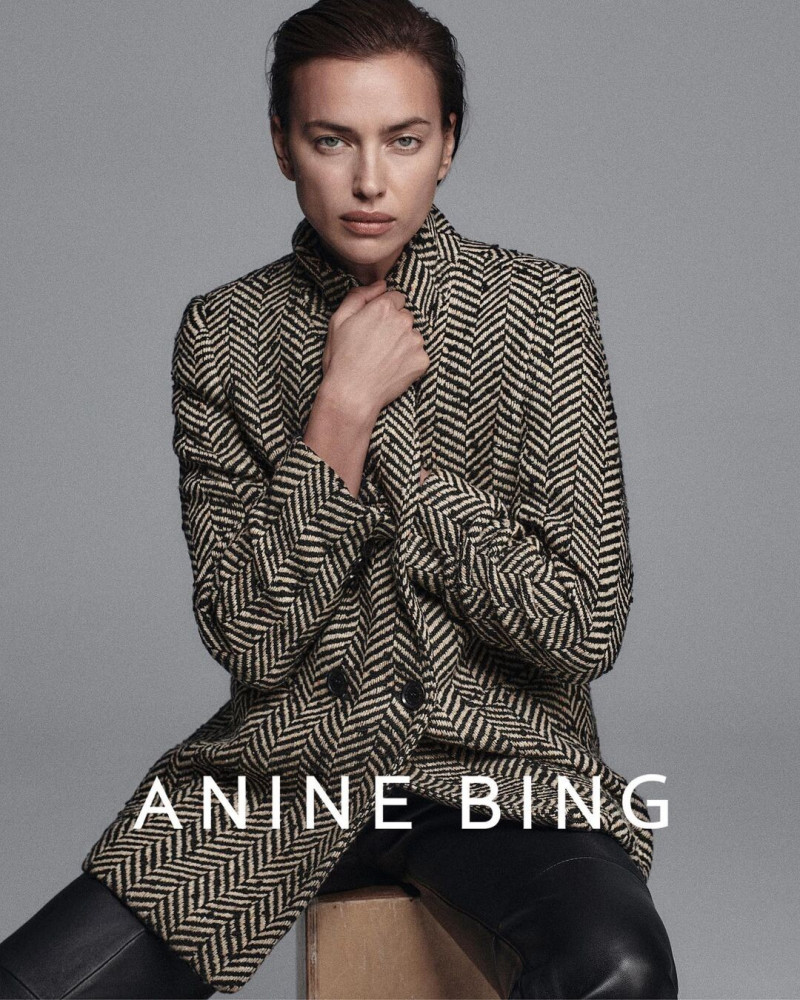 Irina Shayk featured in  the Anine Bing advertisement for Autumn/Winter 2022