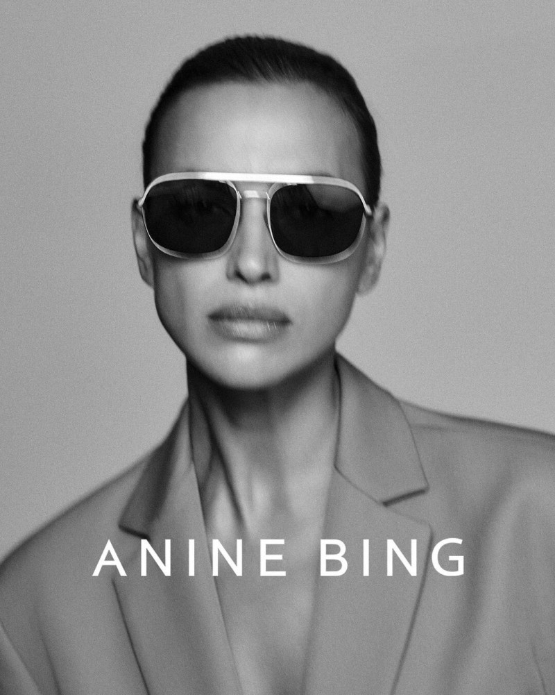 Irina Shayk featured in  the Anine Bing advertisement for Autumn/Winter 2022