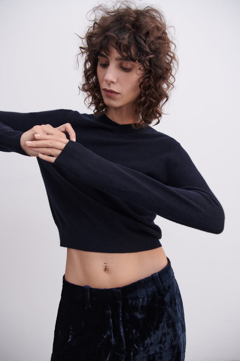 Mica Arganaraz featured in  the Zara catalogue for Autumn/Winter 2023