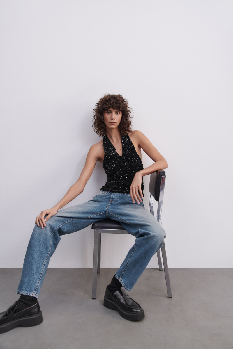 Mica Arganaraz featured in  the Zara catalogue for Autumn/Winter 2023