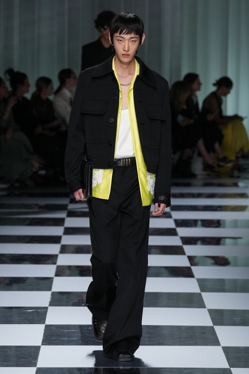 Hamin Yu featured in  the Versace fashion show for Spring/Summer 2024