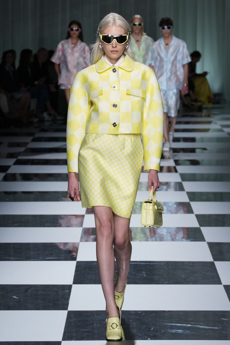 Tilly Main featured in  the Versace fashion show for Spring/Summer 2024