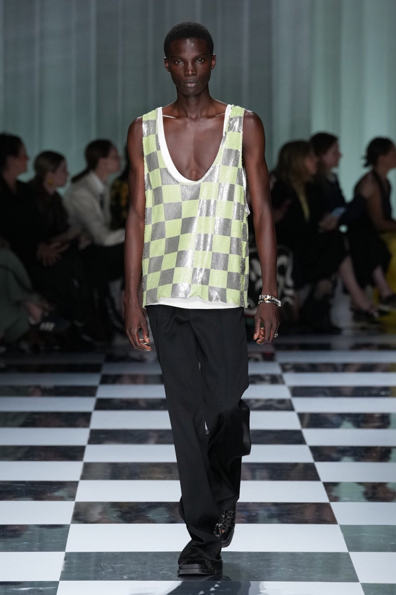 Dara Gueye featured in  the Versace fashion show for Spring/Summer 2024